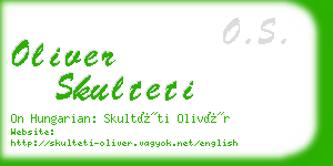 oliver skulteti business card